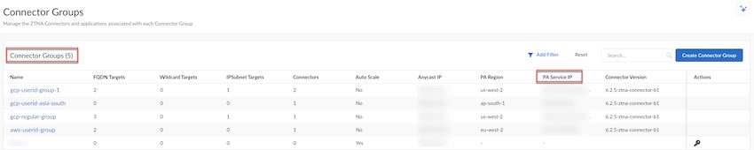 PaloAlto screenshot — Retrieve Connector Key and Secret