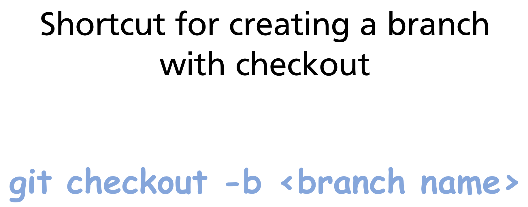 git checkout -b creates a branch and switches to it simultaneously