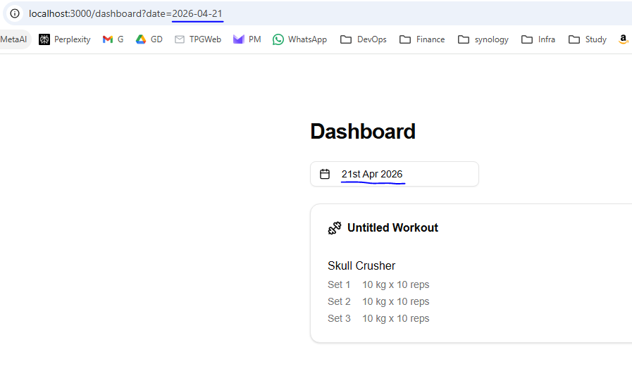 The date navigator after the timezone fix — the selected date in the UI and the date in the URL now match